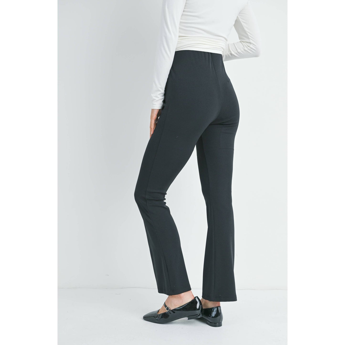 Black High Rise Maternity Knit Pants