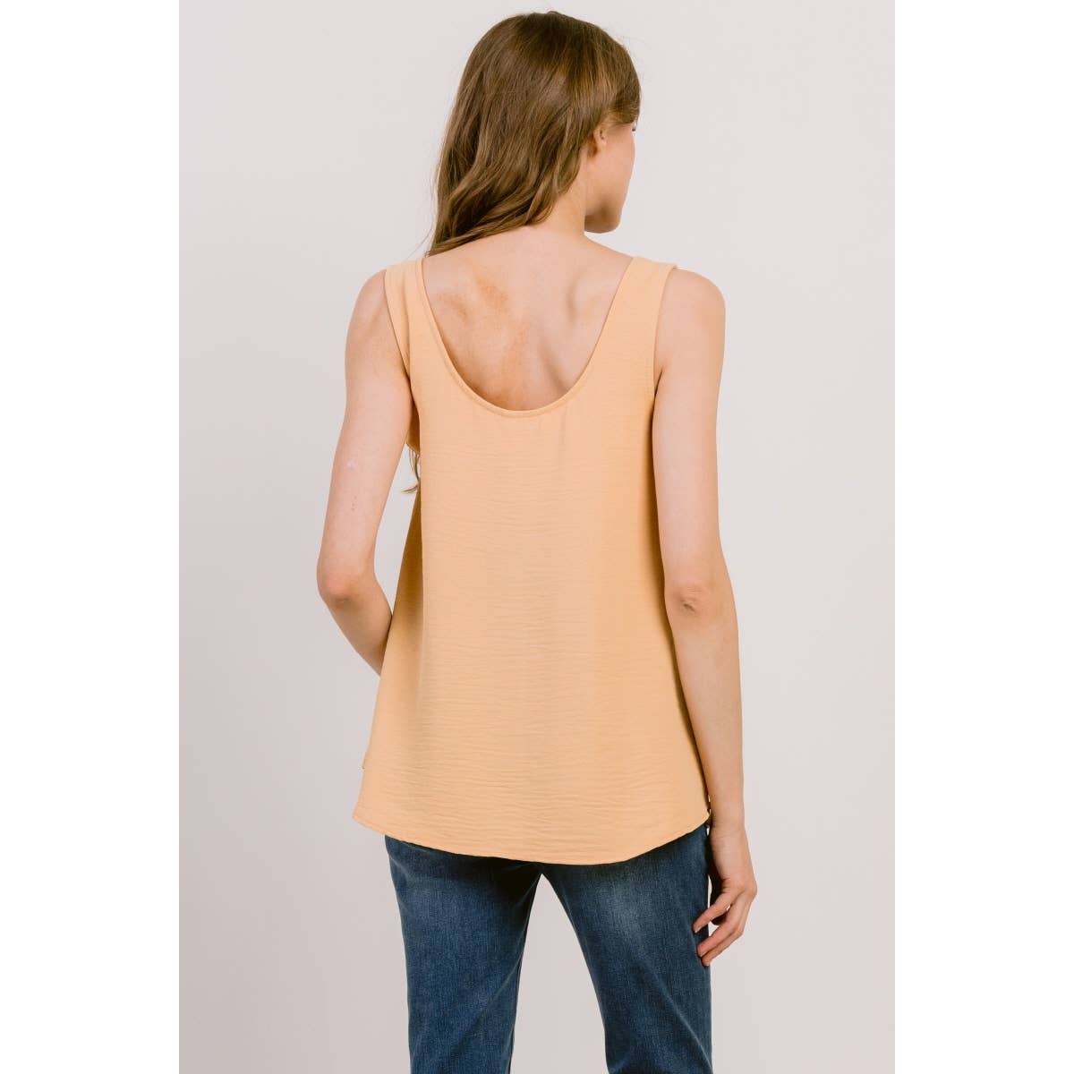 Tie-Strap Maternity Scoop Neck Tank Top
