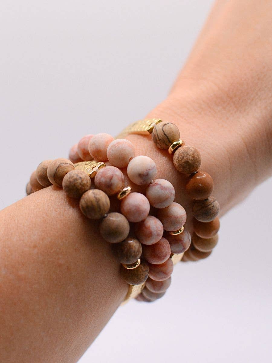 MOM stone stretch bracelet motherhood jewelry mothers day