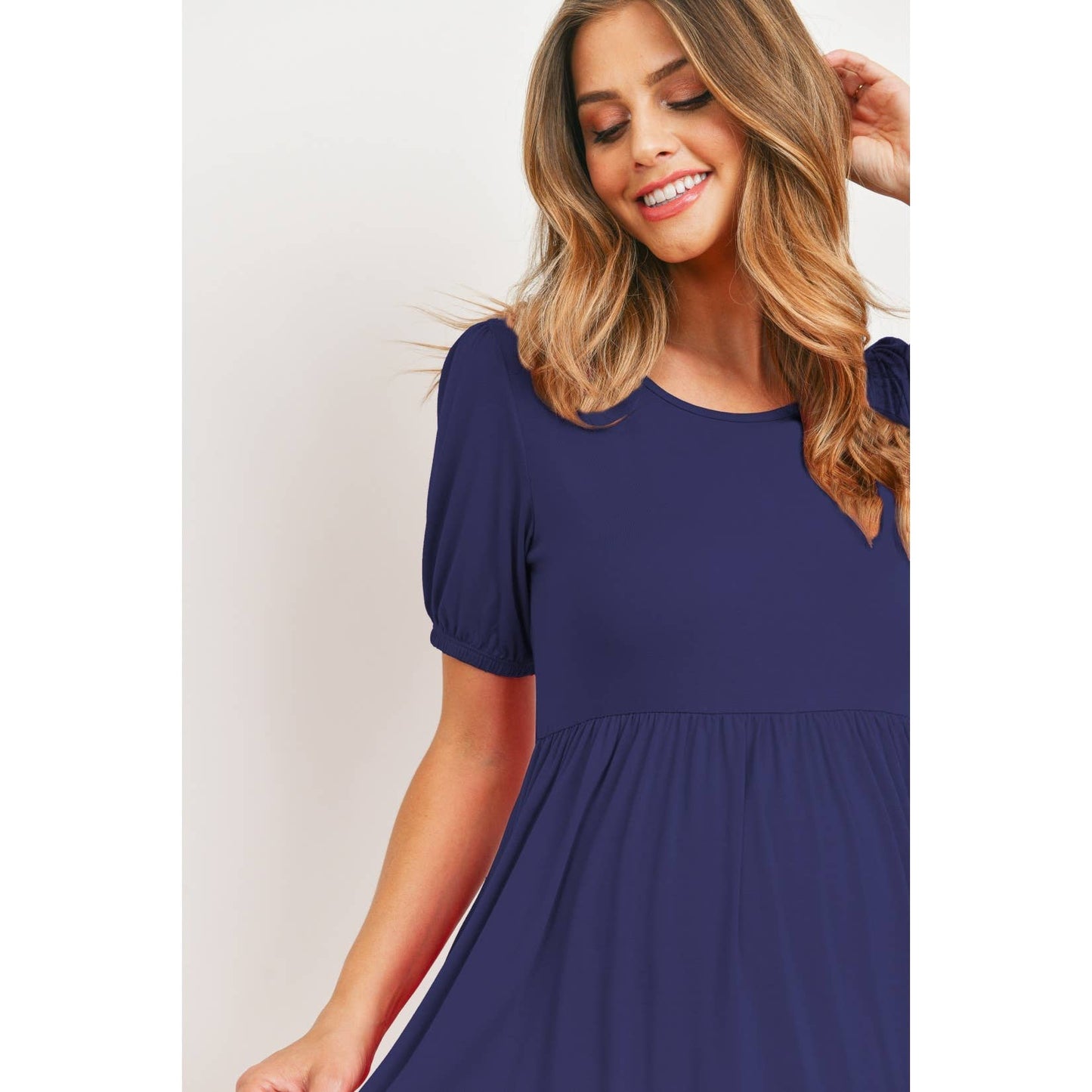 Solid Modal Jersey Back Tie Empire Maternityy Top